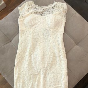 David’s Bridal White Lace Dress